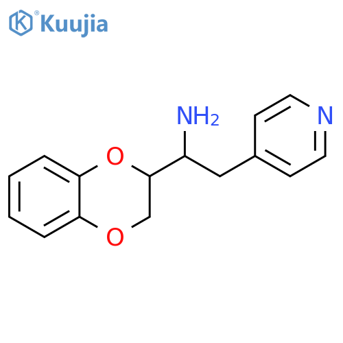 1-(2,3-dihydro-1,4-benzodioxin-2-yl)-2-(pyridin-4-yl)ethan-1-amine structure