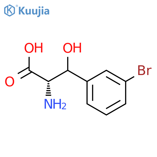 2-amino-3-(3-bromophenyl)-3-hydroxypropanoic acid structure