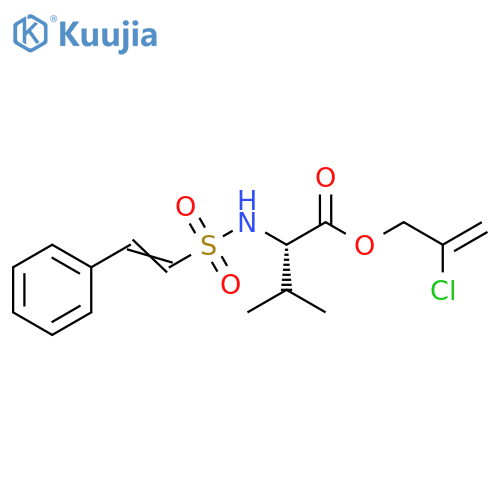 N-[(2-Phenylethenyl)sulfonyl]-L-valine 2-chloro-2-propen-1-yl ester structure