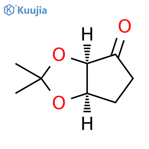 (-)-(3AR,6AR)-TETRAHYDRO-2,2-DIMETHYL-4H-CYCLOPENTA-1,3-DIOXOL-4-ONE structure