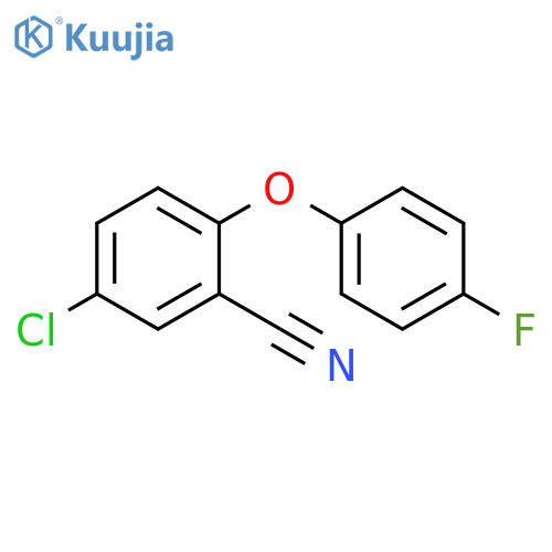 Benzonitrile, 5-chloro-2-(4-fluorophenoxy)- structure