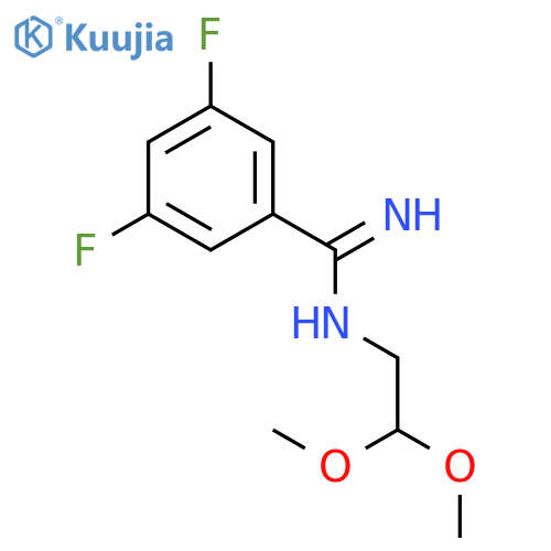 Benzenecarboximidamide, N-(2,2-dimethoxyethyl)-3,5-difluoro- structure