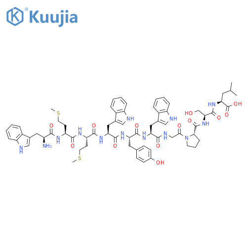 L-Leucine,L-tryptophyl-L-methionyl-L-methionyl-L-tryptophyl-L-tyrosyl-L-tryptophylglycyl-L-prolyl-L-seryl- structure