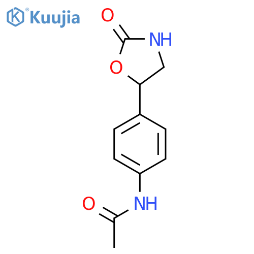 N-4-(2-oxo-1,3-oxazolidin-5-yl)phenylacetamide structure