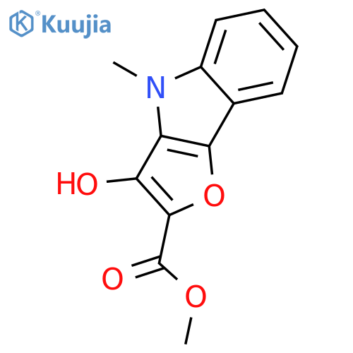4H-Furo[3,2-b]indole-2-carboxylicacid, 3-hydroxy-4-methyl-, methyl ester structure