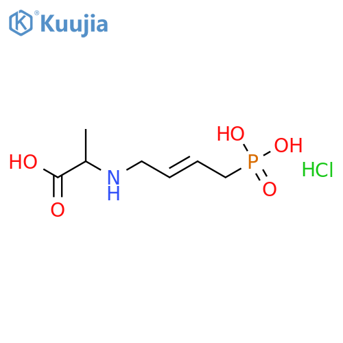 DL-Alanine, N-(4-phosphono-2-butenyl)-, hydrochloride structure