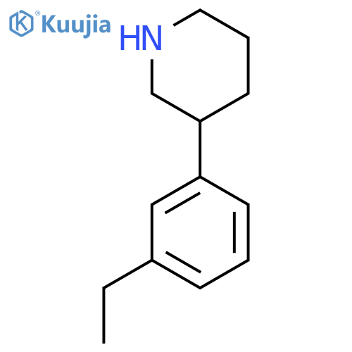 3-(3-ethylphenyl)piperidine structure
