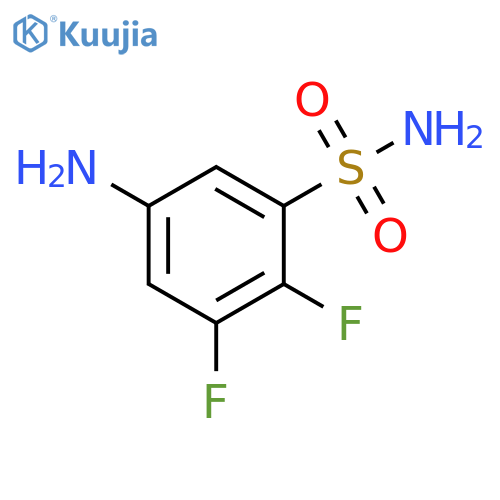 5-amino-2,3-difluorobenzene-1-sulfonamide structure
