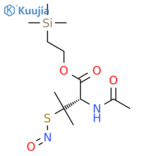 D-Valine, N-acetyl-3-(nitrosothio)-, 2-(trimethylsilyl)ethyl ester structure