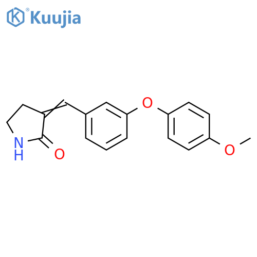 2-Pyrrolidinone, 3-[[3-(4-methoxyphenoxy)phenyl]methylene]- structure