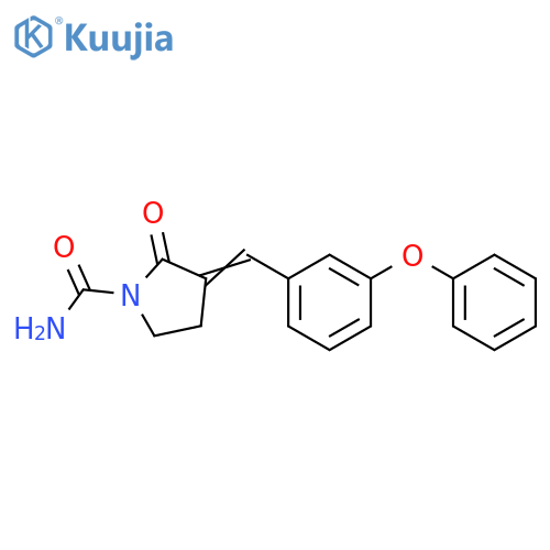 1-Pyrrolidinecarboxamide, 2-oxo-3-[(3-phenoxyphenyl)methylene]- structure