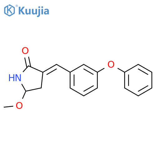 2-Pyrrolidinone, 5-methoxy-3-[(3-phenoxyphenyl)methylene]- structure