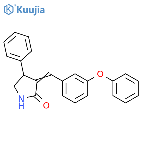 2-Pyrrolidinone, 3-[(3-phenoxyphenyl)methylene]-4-phenyl- structure