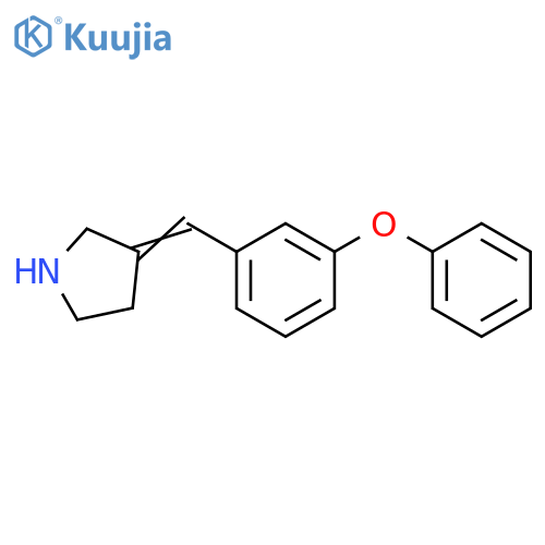 Pyrrolidine, 3-[(3-phenoxyphenyl)methylene]- structure