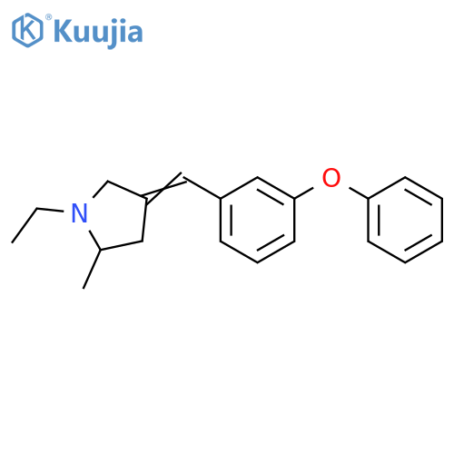 Pyrrolidine, 1-ethyl-2-methyl-4-[(3-phenoxyphenyl)methylene]- structure