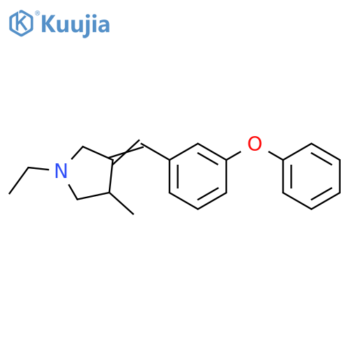 Pyrrolidine, 1-ethyl-3-methyl-4-[(3-phenoxyphenyl)methylene]- structure
