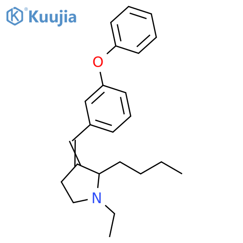 Pyrrolidine, 2-butyl-1-ethyl-3-[(3-phenoxyphenyl)methylene]- structure