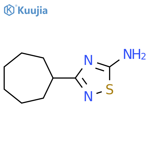 3-cycloheptyl-1,2,4-thiadiazol-5-amine structure