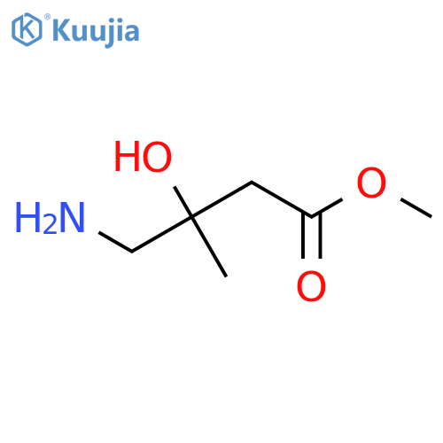 methyl 4-amino-3-hydroxy-3-methylbutanoate structure