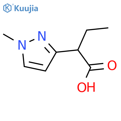 2-(1-Methyl-1H-pyrazol-3-yl)butanoic acid structure