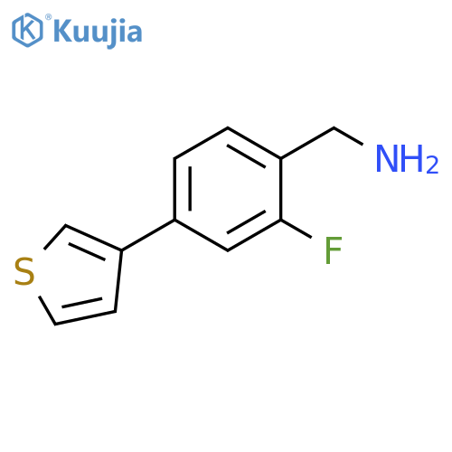 (2-fluoro-4-(thiophen-3-yl)phenyl)methanamine structure