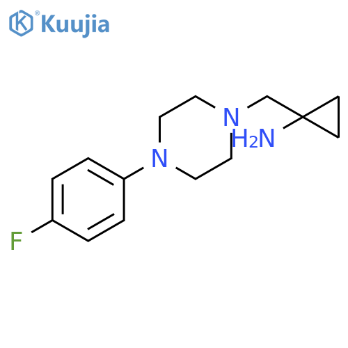 1-{4-(4-fluorophenyl)piperazin-1-ylmethyl}cyclopropan-1-amine structure