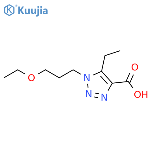 1-(3-ethoxypropyl)-5-ethyl-1H-1,2,3-triazole-4-carboxylic acid structure