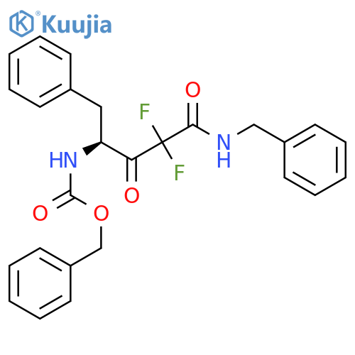 Carbamic acid,[3,3-difluoro-2,4-dioxo-1-(phenylmethyl)-4-[(phenylmethyl)amino]butyl]-,phenylmethyl ester, (S)- (9CI) structure