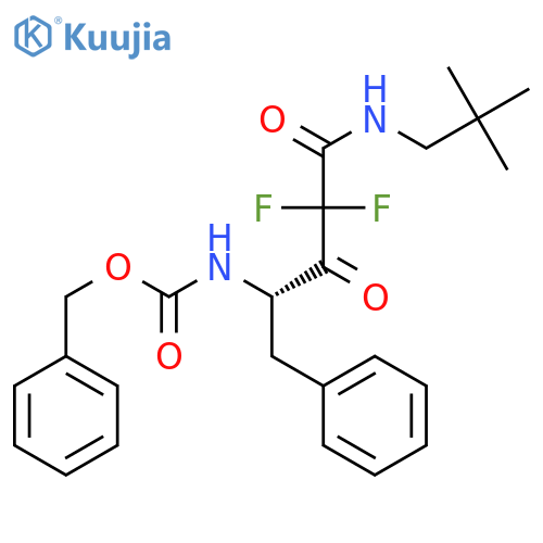 Carbamic acid,[4-[(2,2-dimethylpropyl)amino]-3,3-difluoro-2,4-dioxo-1-(phenylmethyl)butyl]-,phenylmethyl ester, (S)- (9CI) structure