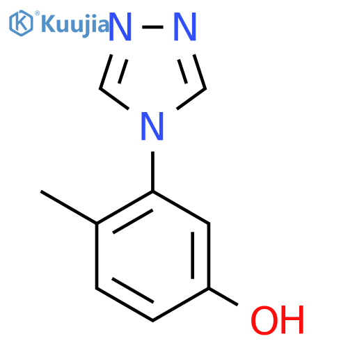 4-methyl-3-(4H-1,2,4-triazol-4-yl)phenol structure