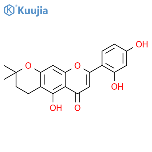 2-(2,4-dihydroxy-phenyl)-5-hydroxy-8,8-dimethyl-7,8-dihydro-6H-pyrano[3,2-g]chromen-4-one structure