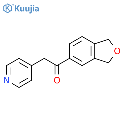 1-(1,3-dihydro-2-benzofuran-5-yl)-2-(pyridin-4-yl)ethan-1-one structure