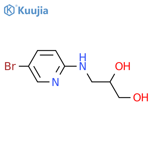 3-(5-bromopyridin-2-yl)aminopropane-1,2-diol structure