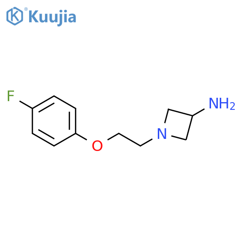 1-[2-(4-fluorophenoxy)ethyl]azetidin-3-amine structure