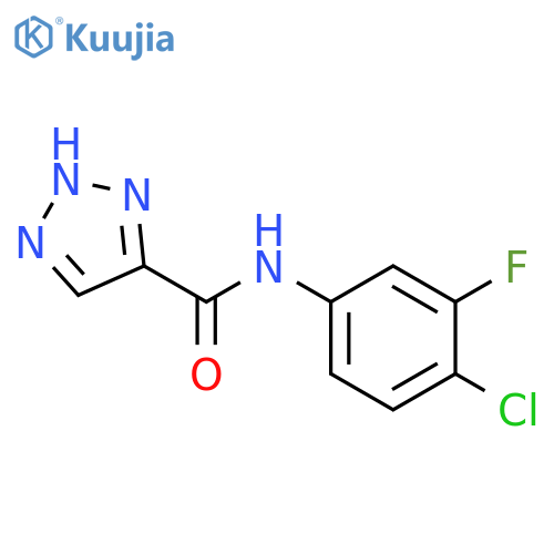 N-(4-chloro-3-fluorophenyl)-1H-1,2,3-triazole-5-carboxamide structure
