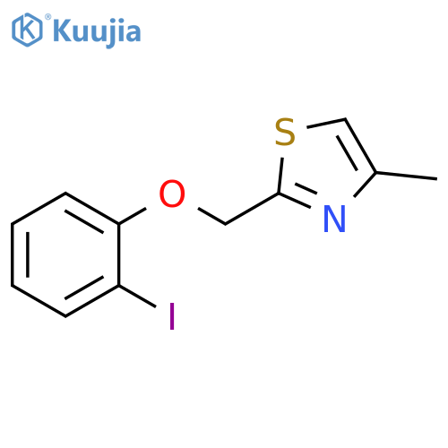 2-(2-Iodo-phenoxymethyl)-4-methyl-thiazole structure