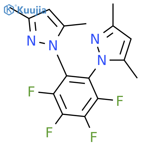 1H-Pyrazole, 1,1'-(3,4,5,6-tetrafluoro-1,2-phenylene)bis[3,5-dimethyl- structure