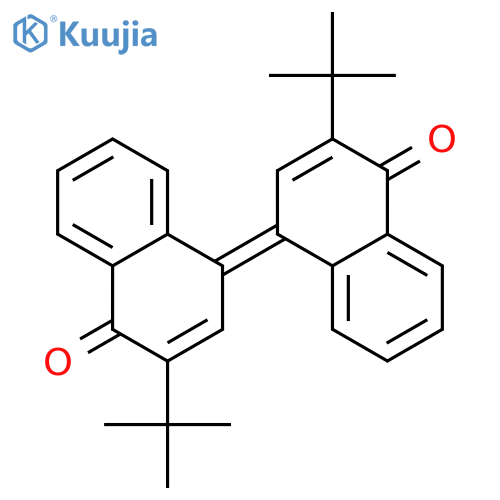 3,3'-Di-tert-butyl-4H,4'H-1,1'-binaphthalenylidene-4,4'-dione structure