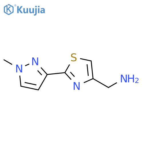2-(1-methyl-1H-pyrazol-3-yl)-1,3-thiazol-4-ylmethanamine structure