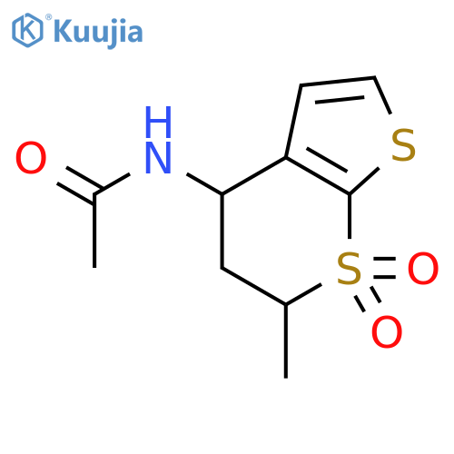 N-((4R,6S)-6-Methyl-7,7-dioxido-5,6-dihydro-4H-thieno[2,3-b]thiopyran-4-yl)acetamide structure