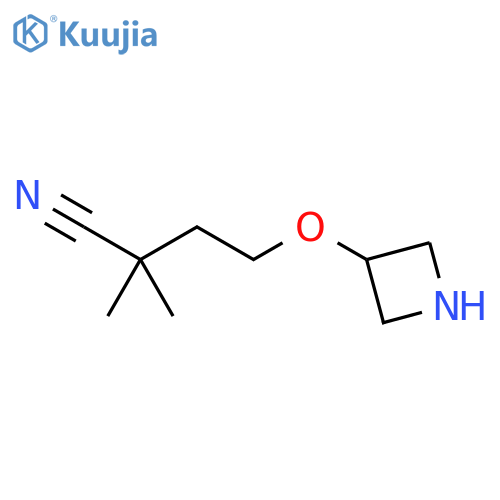 Butanenitrile, 4-(3-azetidinyloxy)-2,2-dimethyl- structure