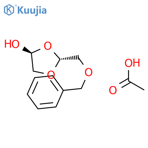 1,3-Dioxolan-4-ol, 2-[(phenylmethoxy)methyl]-, acetate, (2R-trans)- structure