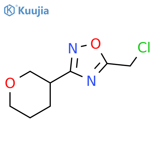 5-(chloromethyl)-3-(oxan-3-yl)-1,2,4-oxadiazole structure