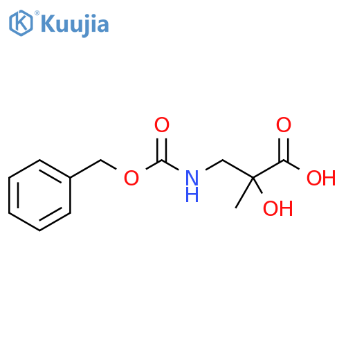 Propanoic acid, 2-hydroxy-2-methyl-3-[[(phenylmethoxy)carbonyl]amino]- structure