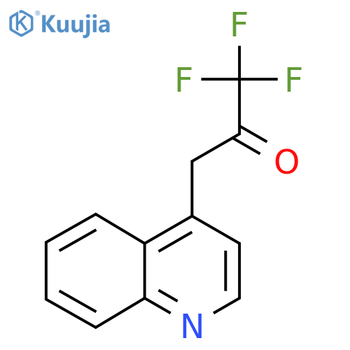 1,1,1-trifluoro-3-(quinolin-4-yl)propan-2-one structure