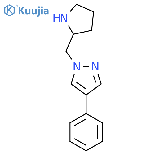 4-Phenyl-1-(pyrrolidin-2-ylmethyl)-1H-pyrazole structure