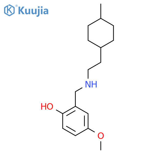 4-methoxy-2-({2-(4-methylcyclohexyl)ethylamino}methyl)phenol structure