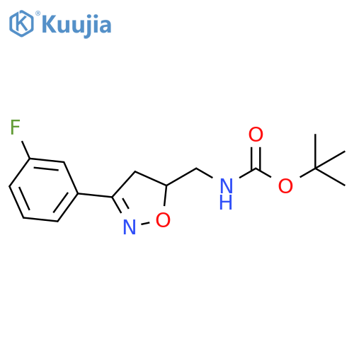 TERT-BUTYL ((3-(3-FLUOROPHENYL)-4,5-DIHYDROISOXAZOL-5-YL)METHYL)CARBAMATE structure