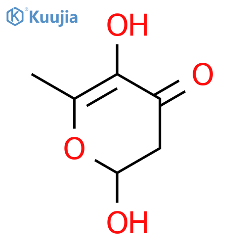 4H-Pyran-4-one, 2,3-dihydro-2,5-dihydroxy-6-methyl- structure
