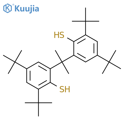 Benzenethiol, 2,2'-(1-methylethylidene)bis[4,6-bis(1,1-dimethylethyl)- structure